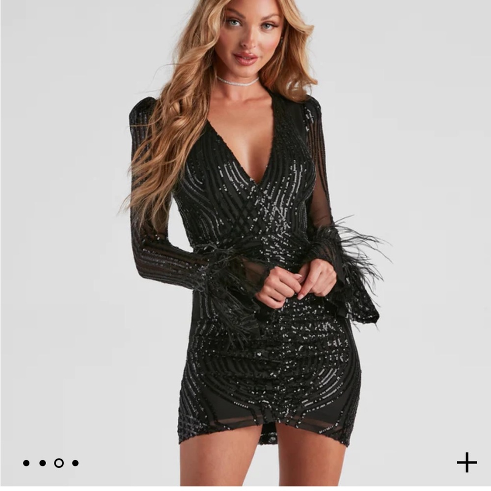 Windsor Black Sequined Dress - Brand New